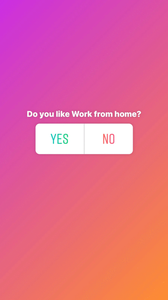 ตัวอย่างการสร้าง Poll บน Instagram Story