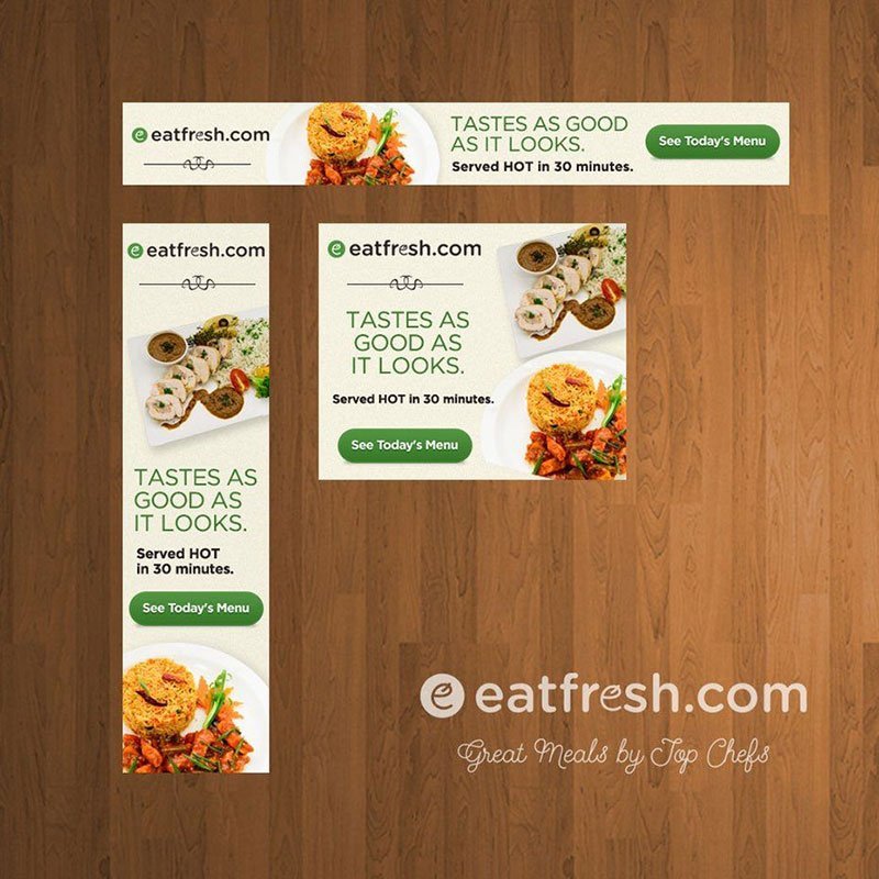 ตัวอย่างการออกแบบ Banner Ads ของ Eatfresh