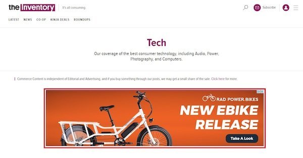 Rad Power Bikes โปรโมตสินค้าจักรยานไฟฟ้าผ่าน Banner ของ Google