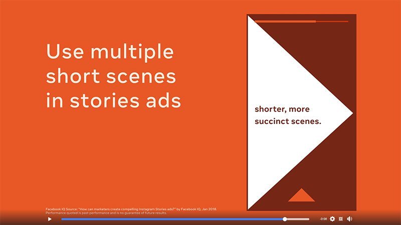 ภาพตัวอย่างคำแนะนำจากวิดีโอเกี่ยวกับ Story Ads