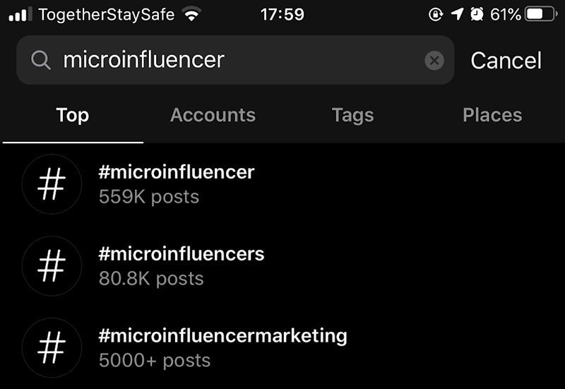 #Microinfluencer ใน Instagram ที่สามารถเข้าไปดูตัวอย่างได้
