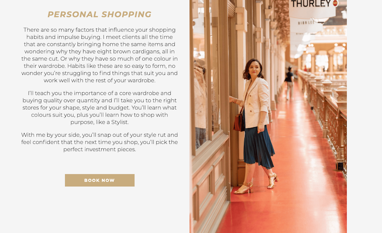 ตัวอย่างเว็บไซต์ที่ให้บริการ Personal Shopper