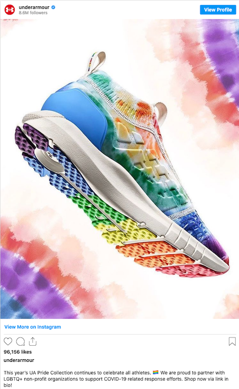 แบรนด์รองเท้า เสื้อผ้า และ อุปกรณ์กีฬาชื่อดังอย่าง Under Amour ได้สร้างแคมเปญ The Pride Collection เพื่อสนับสนุน LGBTQ+ Community