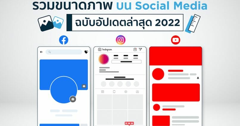 รวมขนาดภาพบน Social Media ฉบับอัปเดตล่าสุด 2022