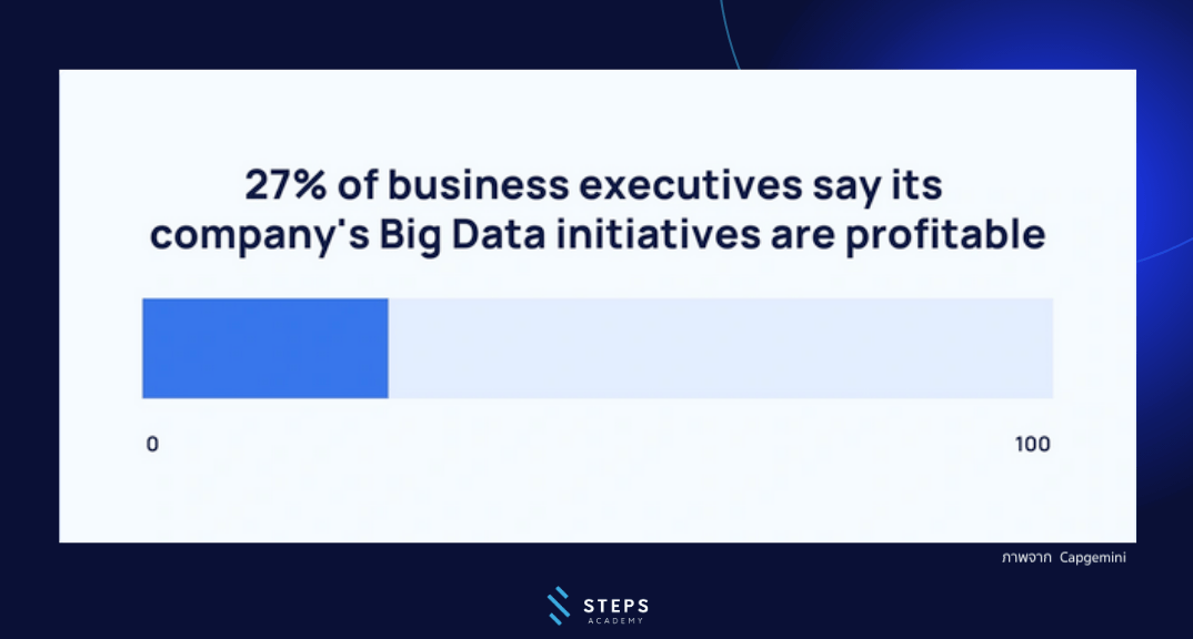 27% ของผู้บริหารธุรกิจที่เริ่มใช้เครื่องมือจัดการกับ Big Data ของบริษัทนั้นสามารถสร้างผลกำไรได้